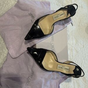 Jimmy Choi Slingback Shoes, Size 36-1/2, Deep Brown